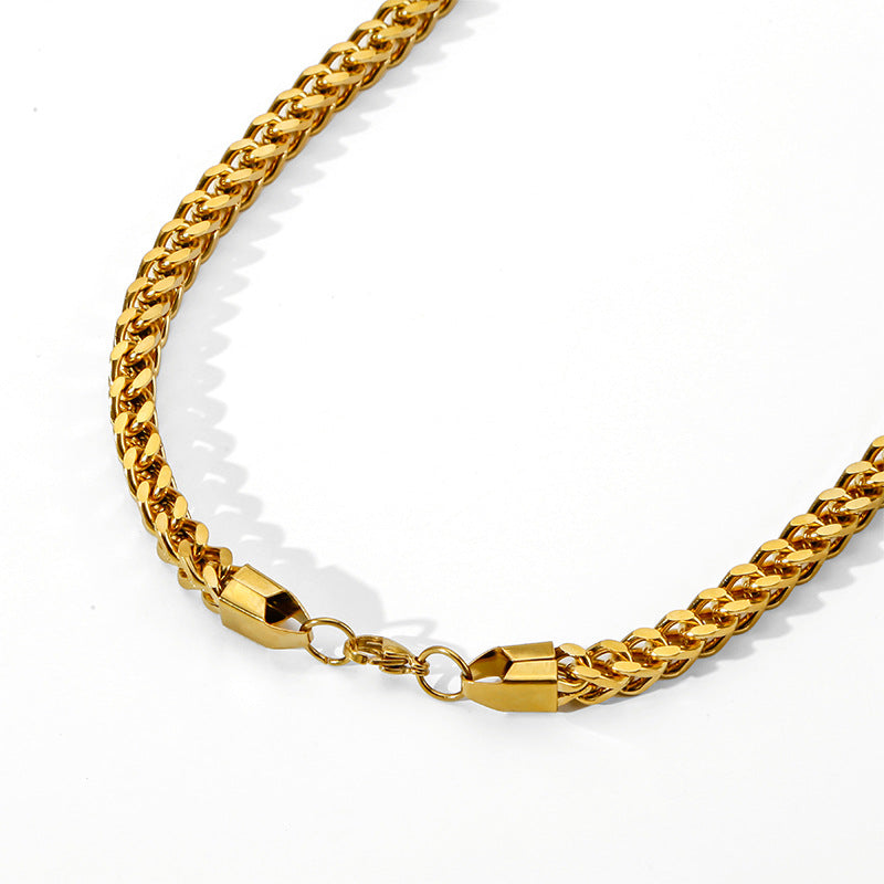 Positive Negative Square Chain Unisex Exaggerated Hip Hop Punk Design Necklace
