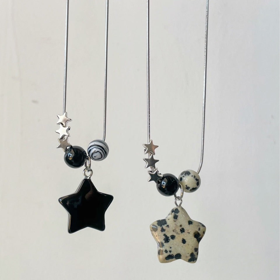 Spotted Stone Female Design Hot Sweet Cool Style Simple Necklace