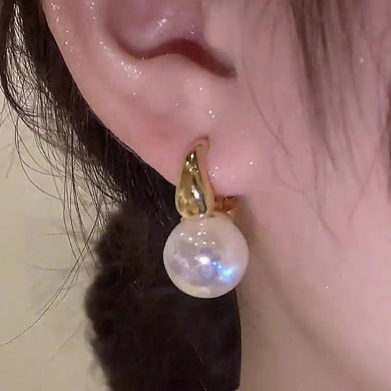 Mermaid Pearl French Style Geometric Light Luxury Earrings