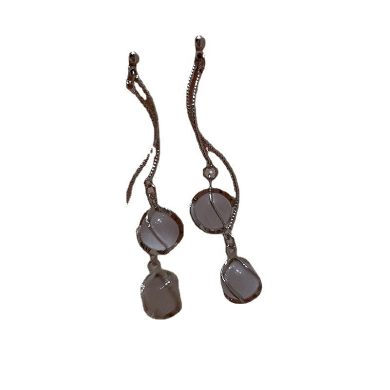 Needle Niche Design Temperament Wild Star River Tassel Simple Light Earrings