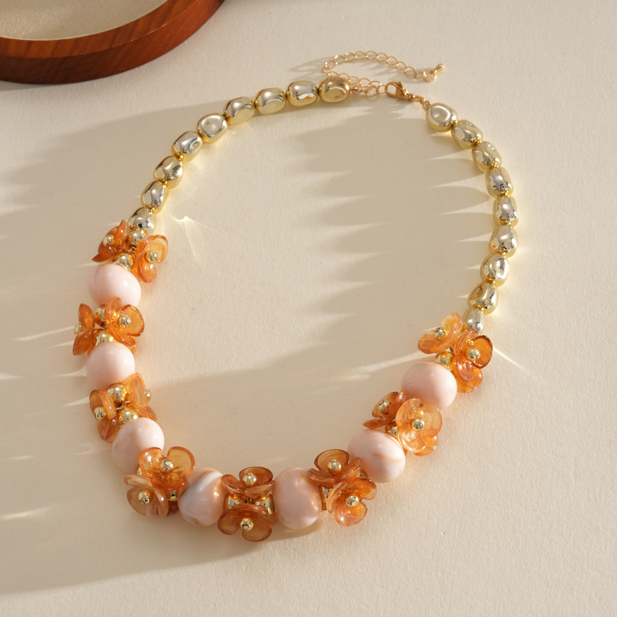 Acrylic Beaded Love Fashion Trend Clavicle Chain Vacation Jewelry Set