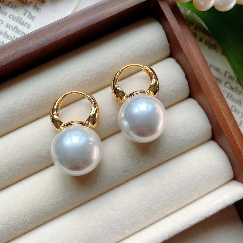 Mermaid Pearl French Style Geometric Light Luxury Earrings