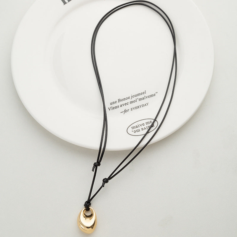 Rope Beanie Female Minority Simple High-grade Sense Sweater Necklaces