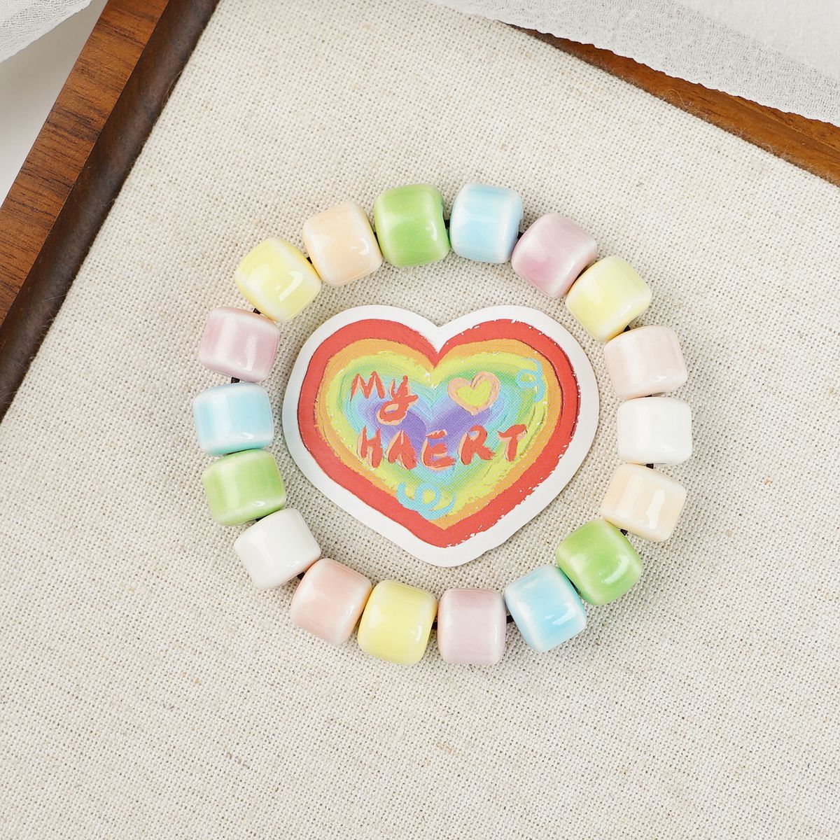 Ceramic Painted Pottery Beads Female Literary Bracelet
