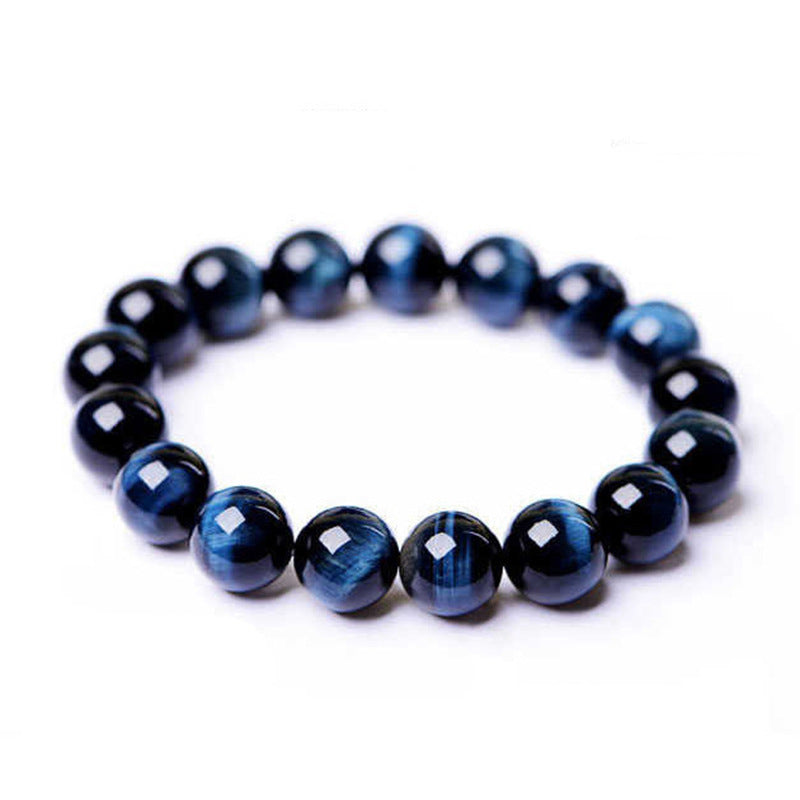 Women's & Men's Blue Tigereye Cat Eye Eagle Stone Wood Bracelets