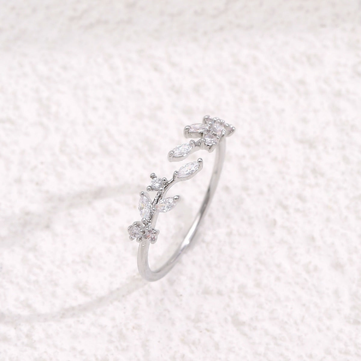 Flower Geometric Open Wheat Fashion Shank Rings