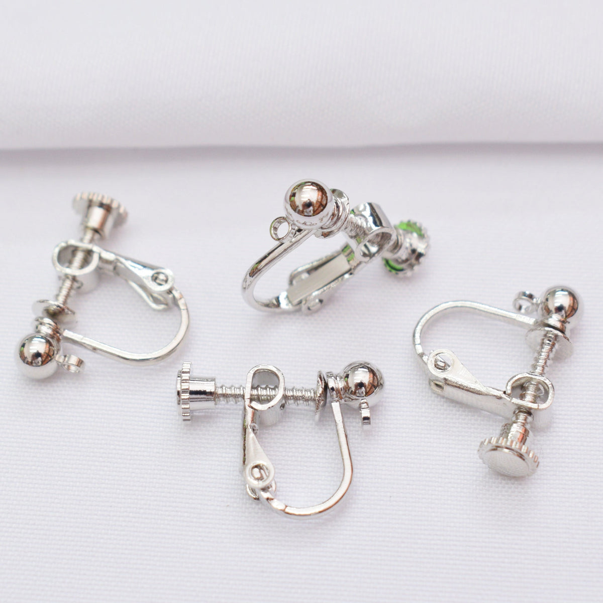 Color Retention Gilded Spiral With Round Beads Rings