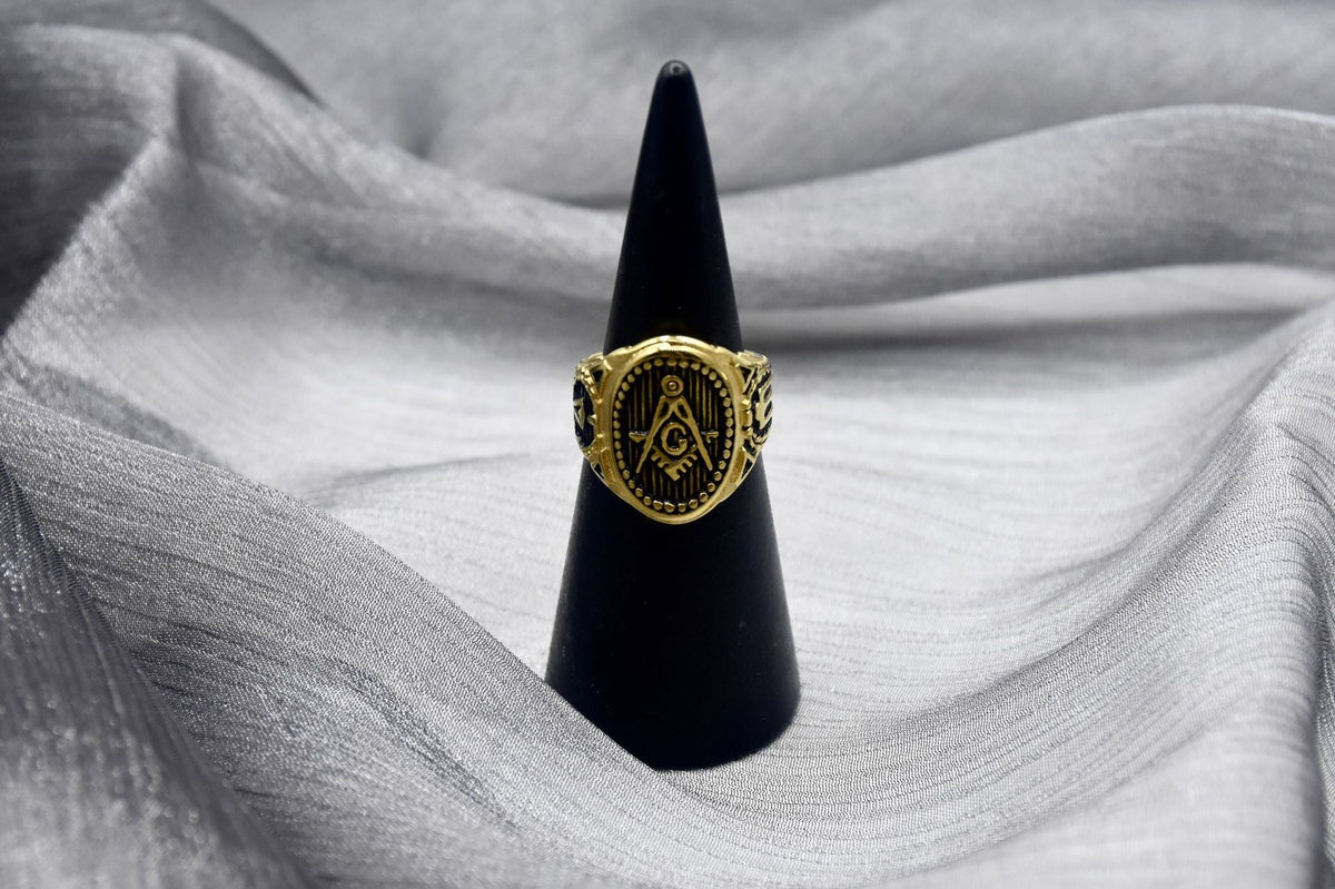 Men's Personality Fashion Trend Vintage Masonic Stainless Ring