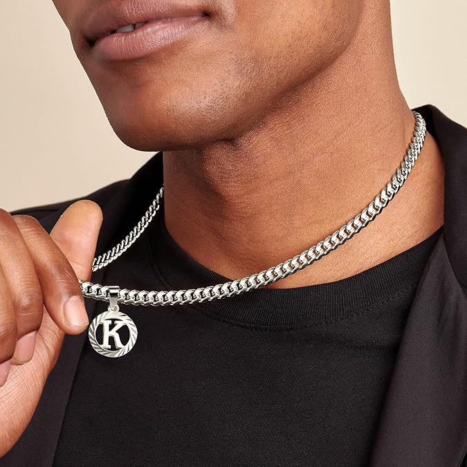 Men's Style White Gold Color Cuban Link Chain Necklaces