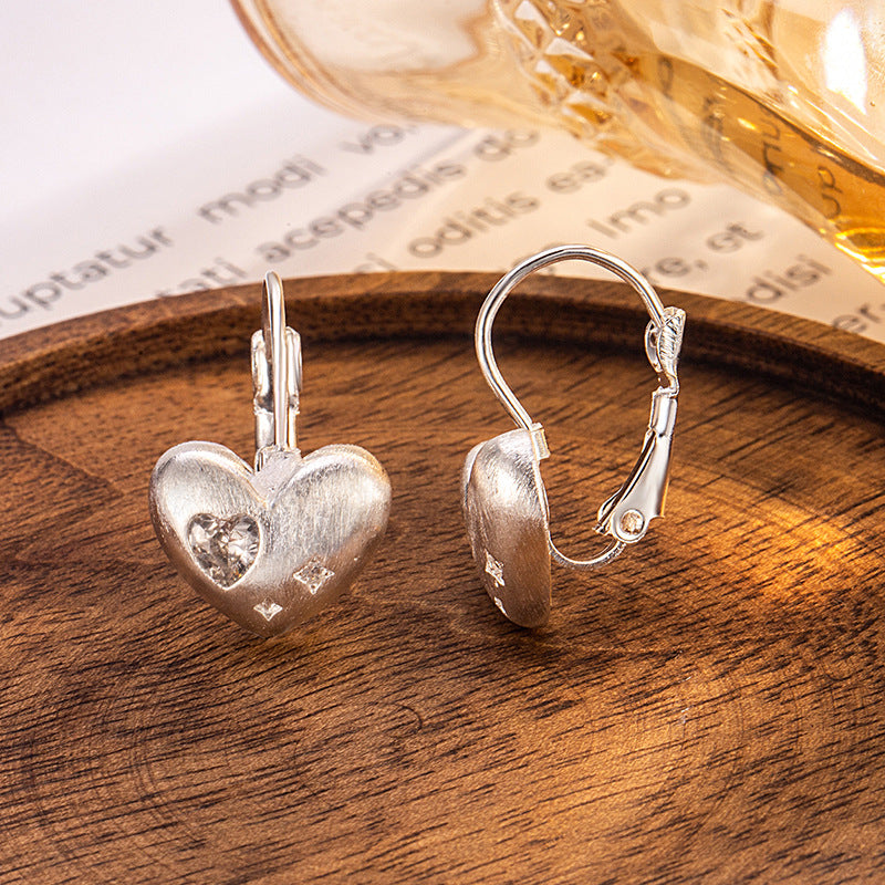 Heart Female Niche Sweet Cool Cute Exquisite Earrings