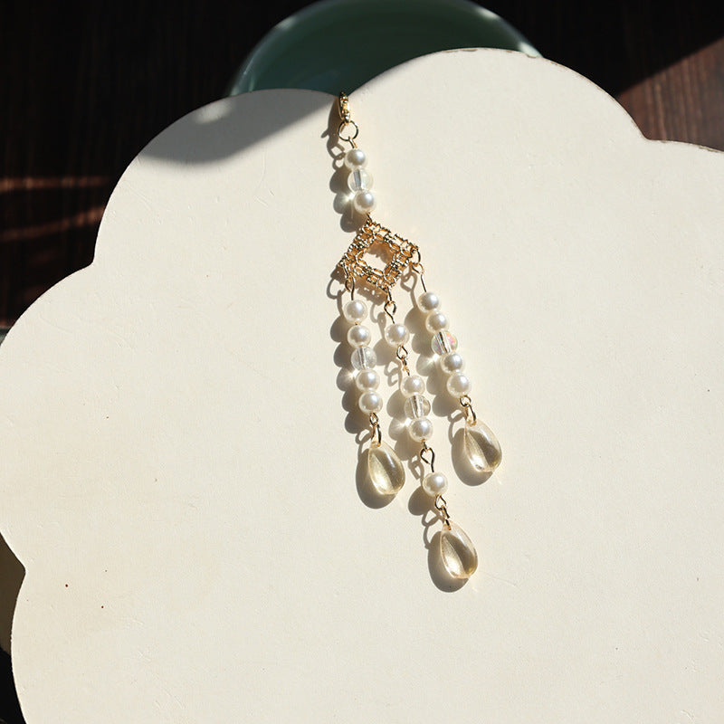 Style Tassel Circular Fan Clothing Hairpin Matching Pendant