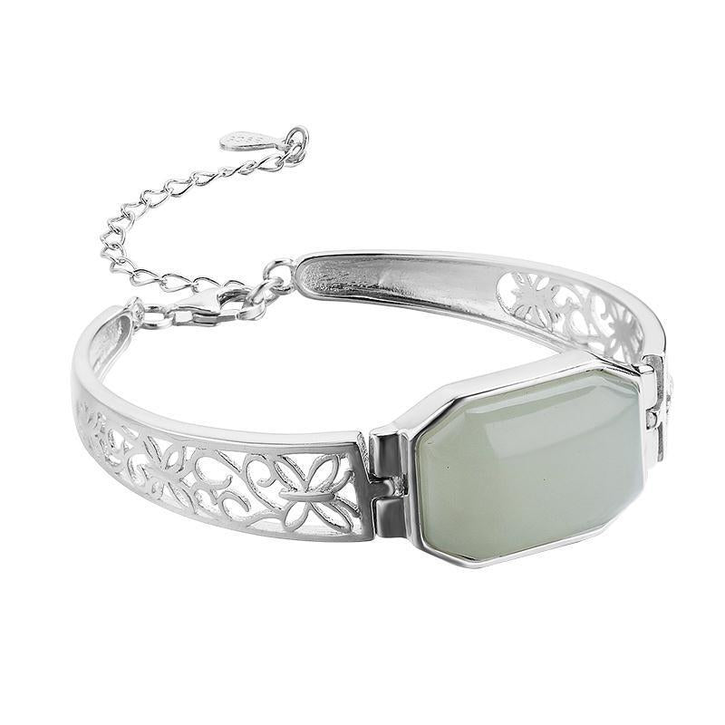 Women's Plate Sier-plated Elegant High Sense Hollow Retro National Style Bracelets