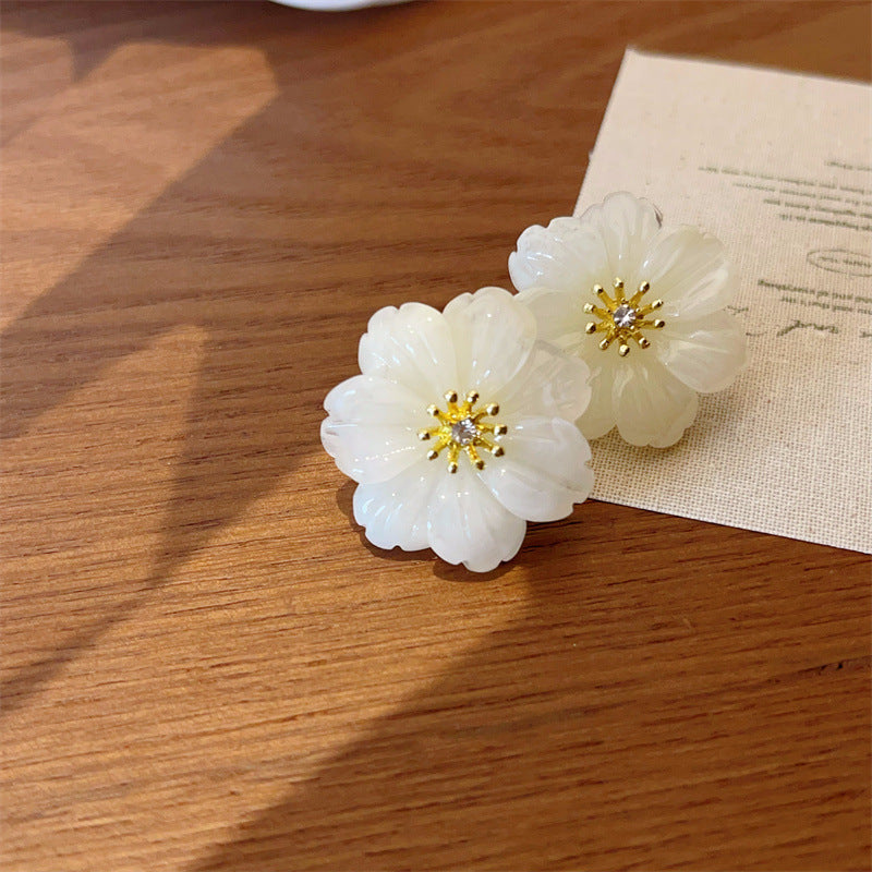 Style Flower Ear Retro Gentle Fairy High-grade Earrings