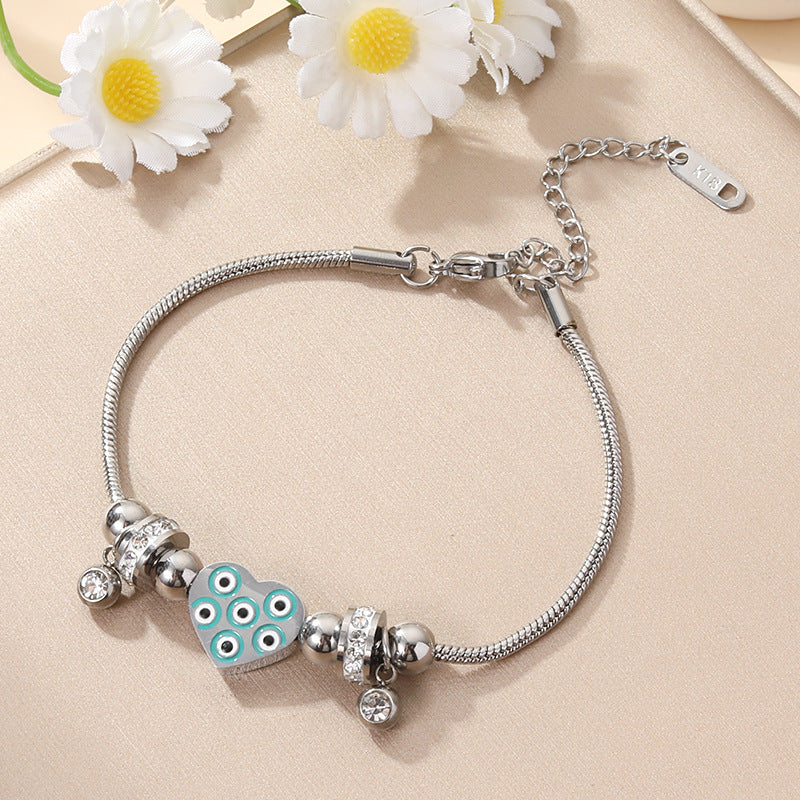 Women's Fashion Devil's Eye Titanium Steel Light Bracelet