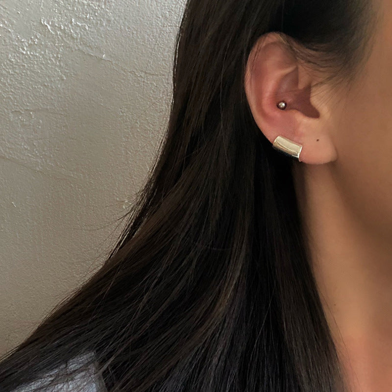 Women's Long Tube Trendy Personalized Minority High-grade Sense Without Ear Clip