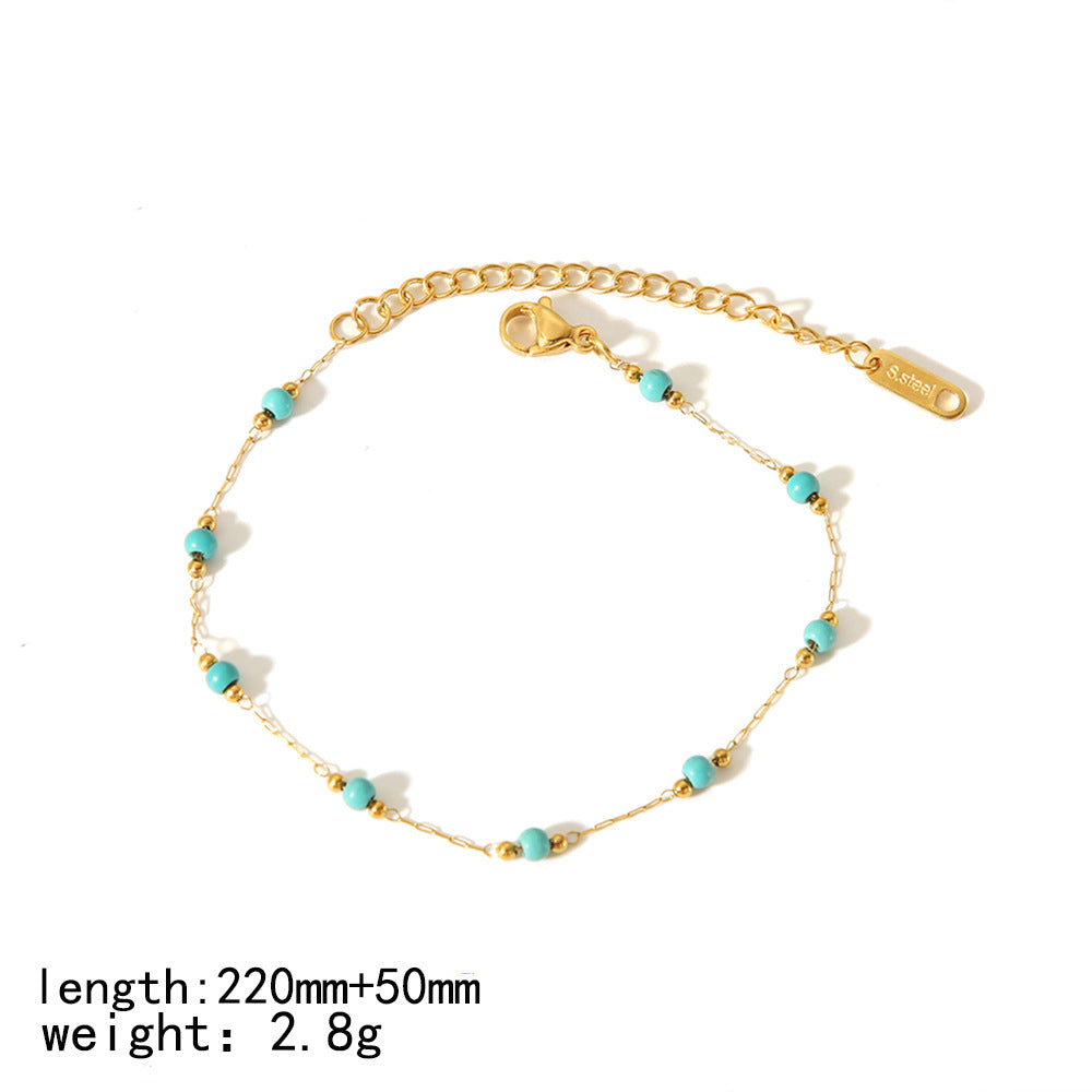 Irregular Natural Stone Gold Stainless Steel Necklaces