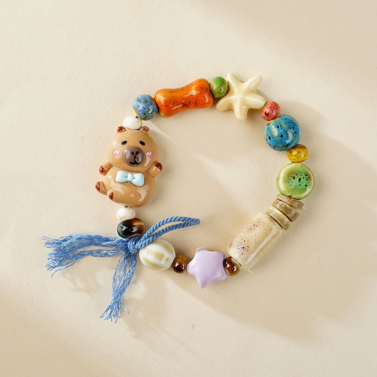 Ceramic Painted Pottery Beads Female Literary Bracelet