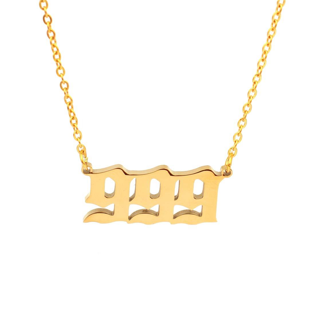 Digital Female Number Stainless Steel Clavicle Necklaces