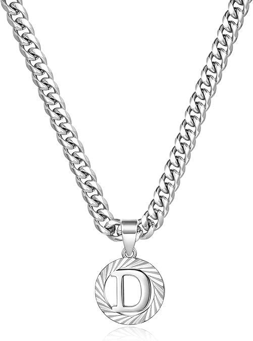 Men's Style White Gold Color Cuban Link Chain Necklaces