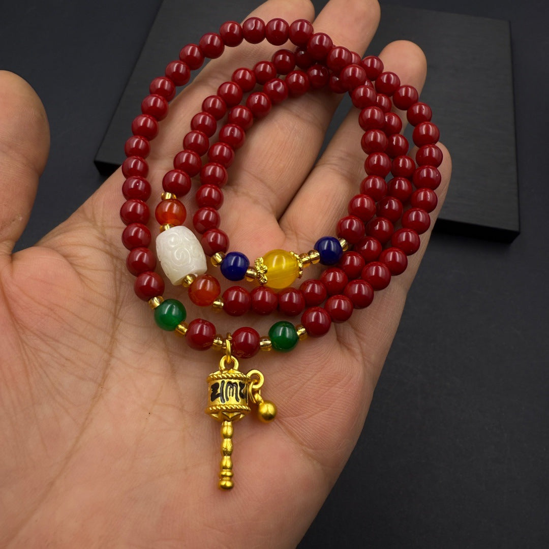 Garnet Lotus Seedpod Female Niche Design Bracelet