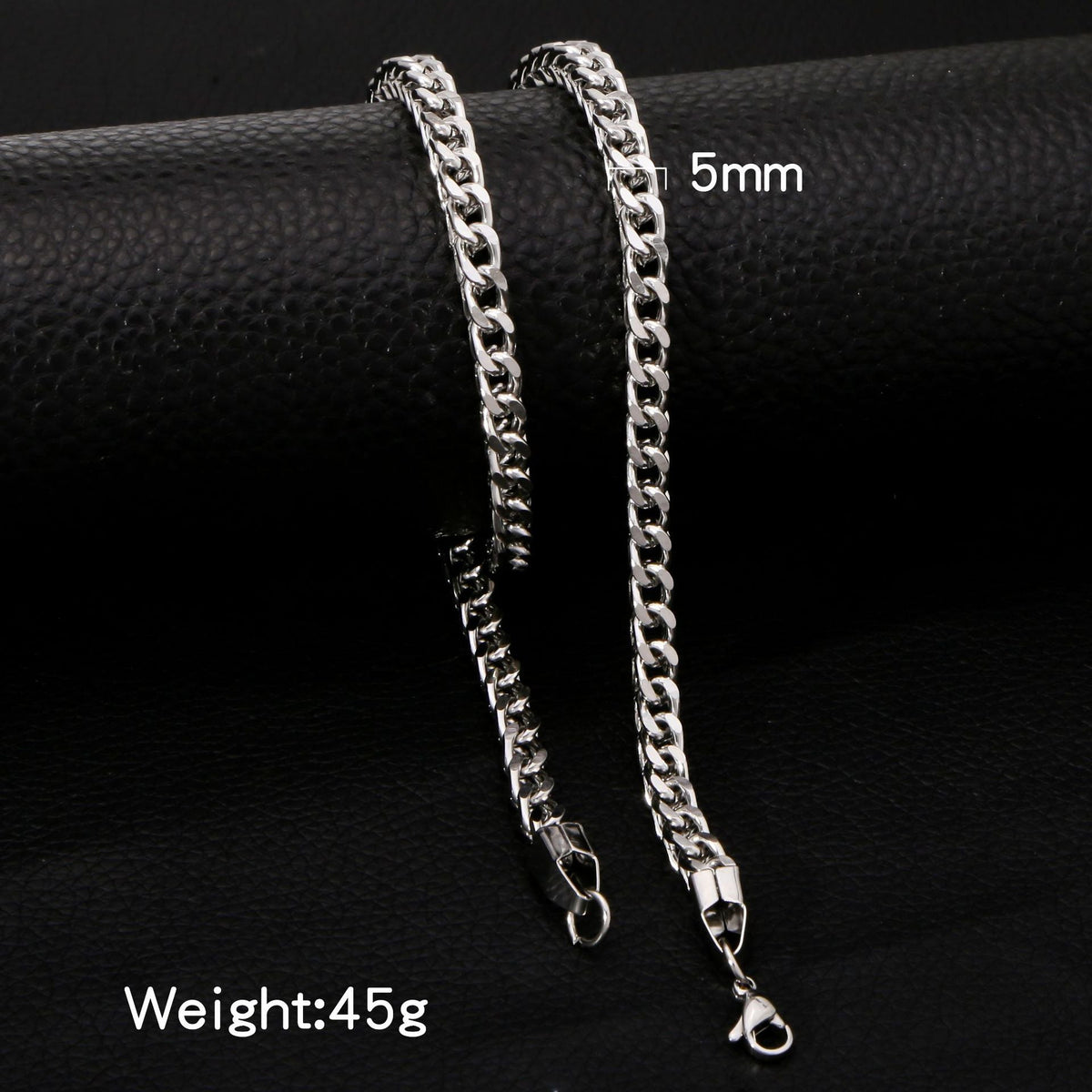 Positive Negative Square Chain Unisex Exaggerated Hip Hop Punk Design Necklace