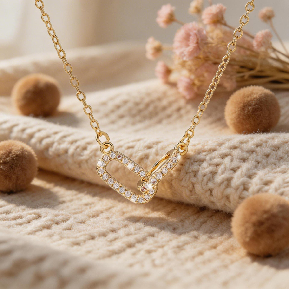 Double Full Diamond Light Luxury High-grade Zircon Clavicle Necklaces