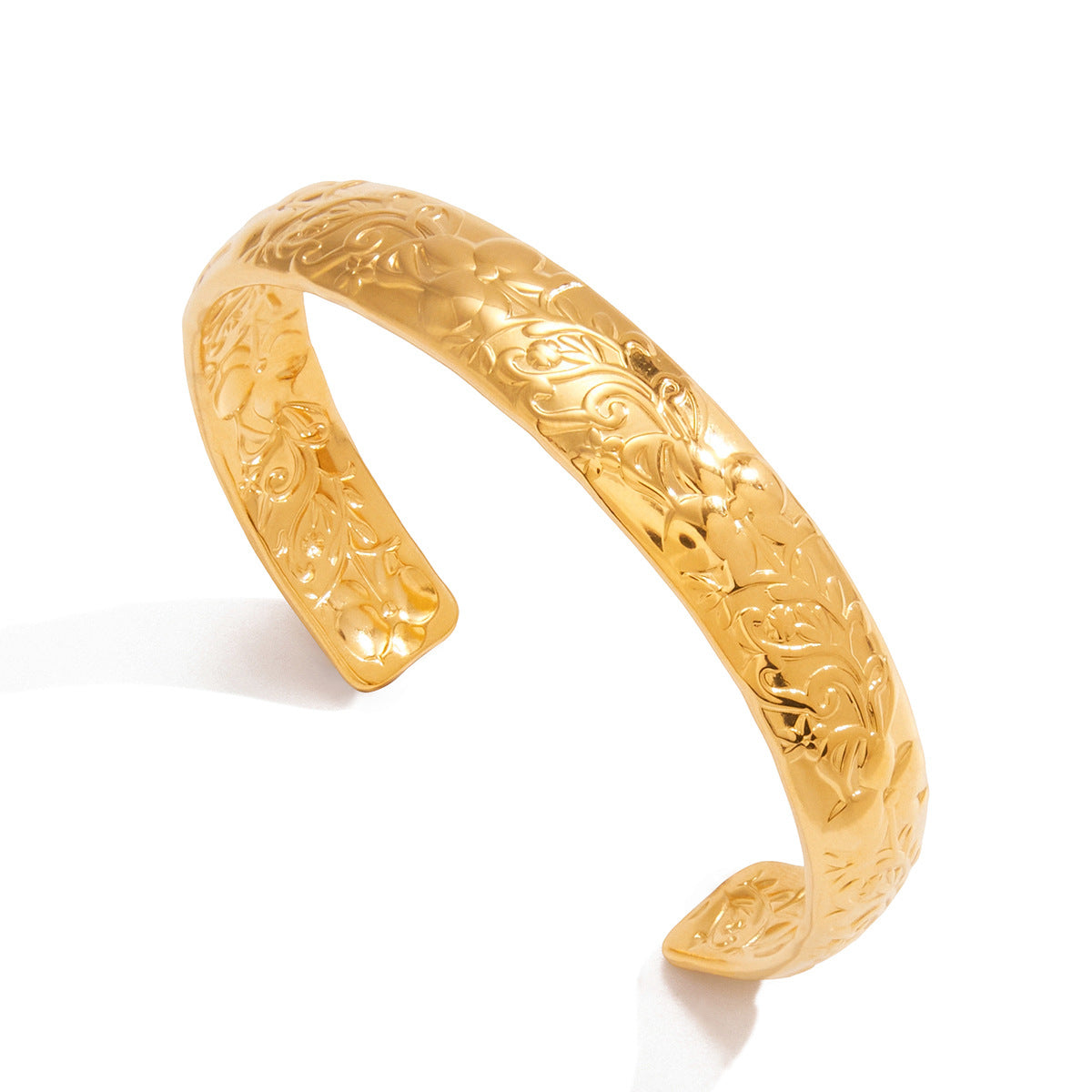 Zircon Stainless Steel Environmental Protection Gold Bracelet
