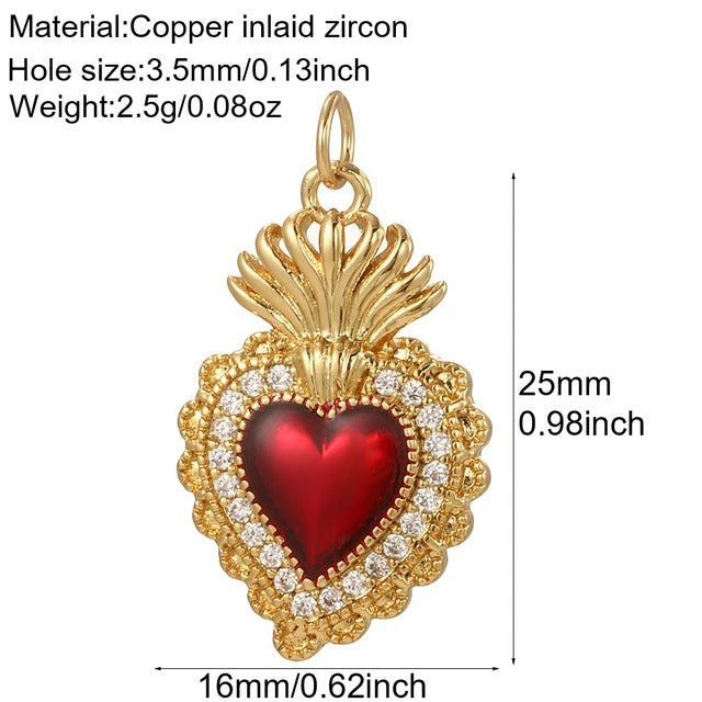 New Millennium Bohemian Heart-shaped Copper Universal Pendants