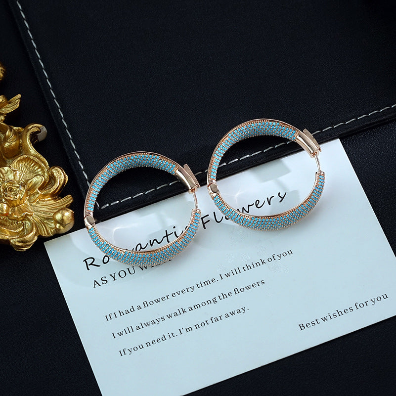 Fashion High-grade Light Luxury Full Of Earrings