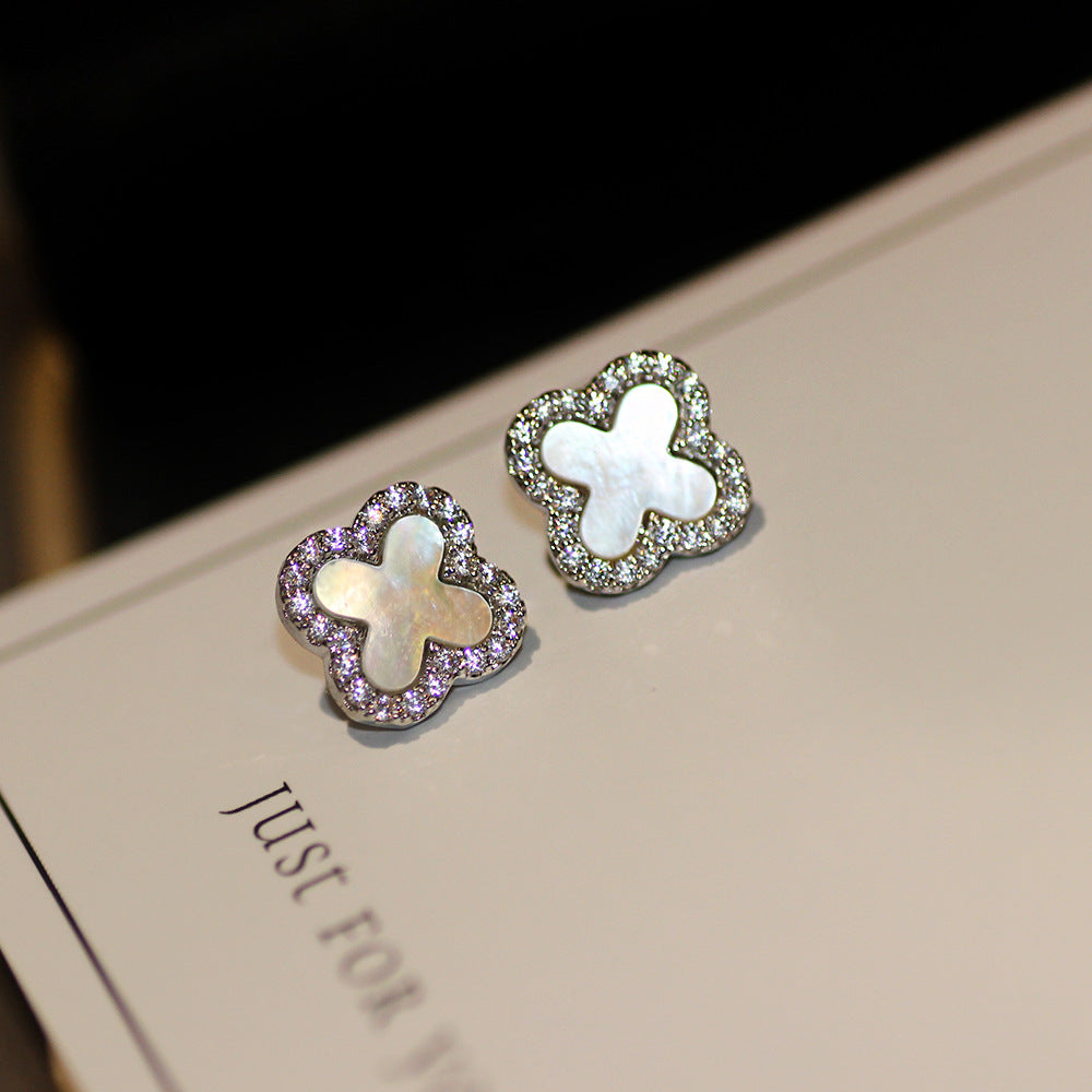 Broadcast Natural Shell Affordable Luxury Style Sier Needle Rings