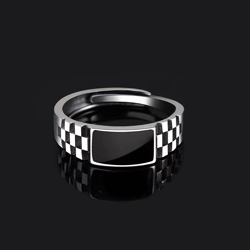 Men's Light Luxury Minority High-grade Exquisite Cold Style Drip Glazed Rings