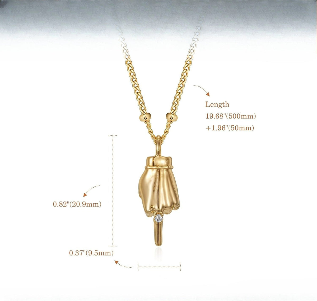 Women's Plated Real Gold Punk Single Circle Dense Chain Cuban Link Necklaces