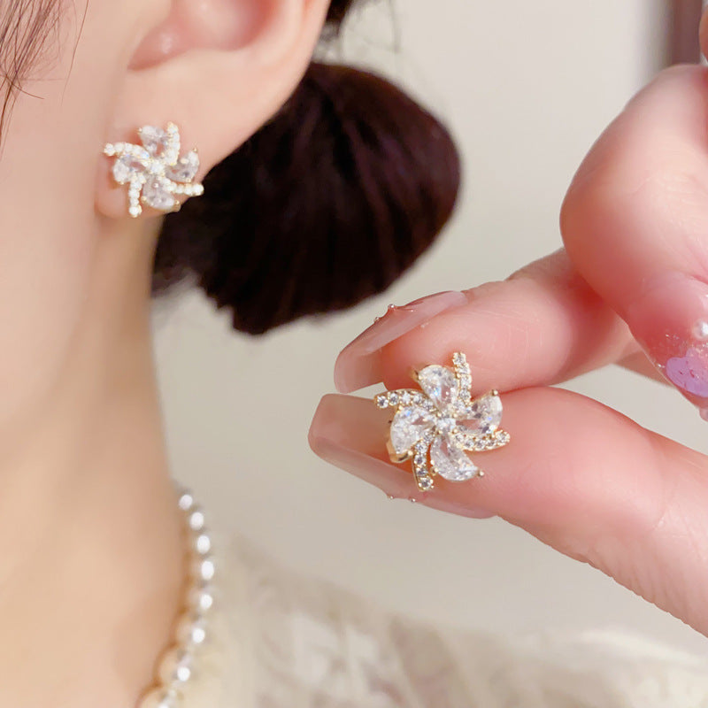 Ear Exquisite Affordable Luxury Fashion Versatile High-grade Super Shiny Small Earrings