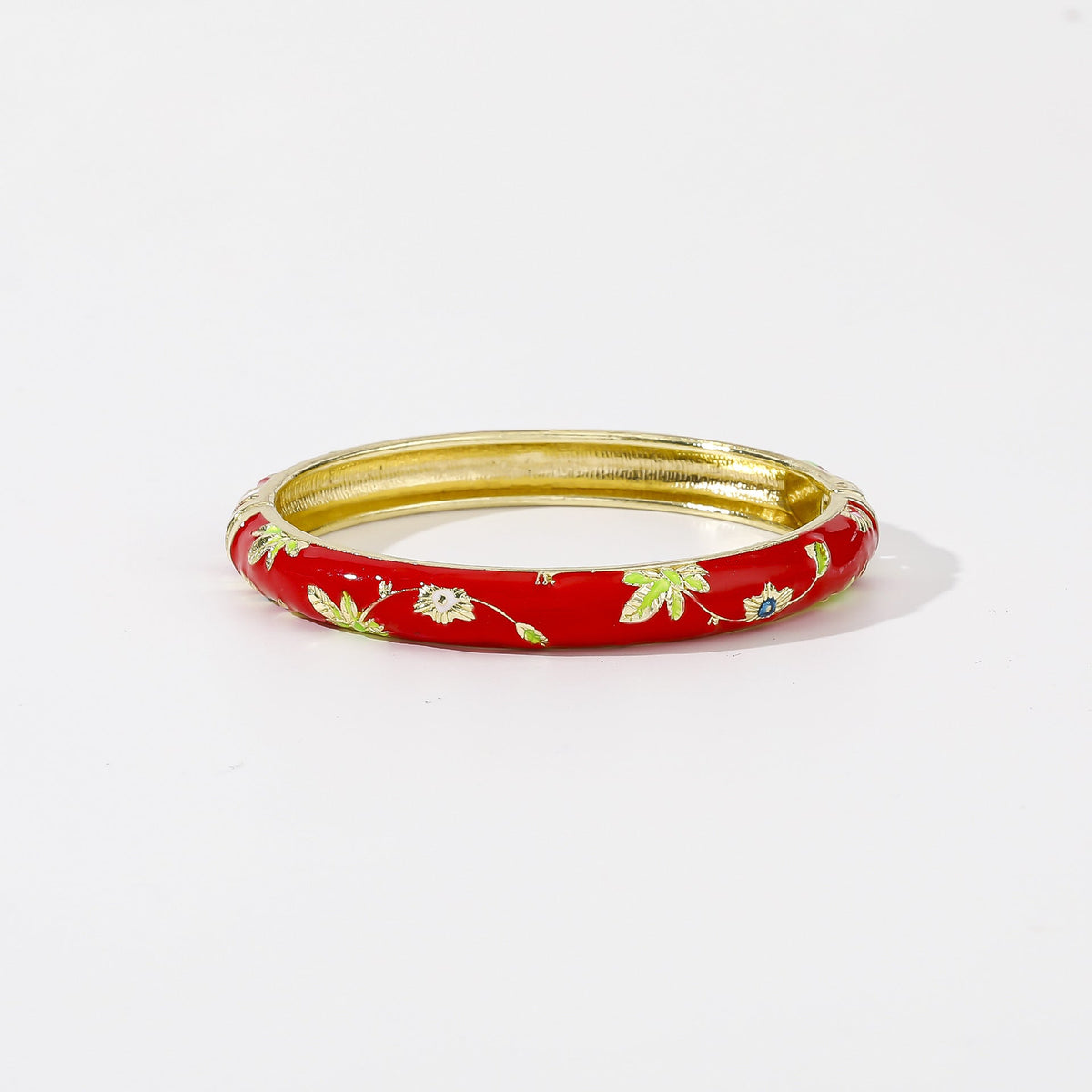 Old Zinc Alloy Imperial Palace Tourist Souvenir Enamel Bracelets