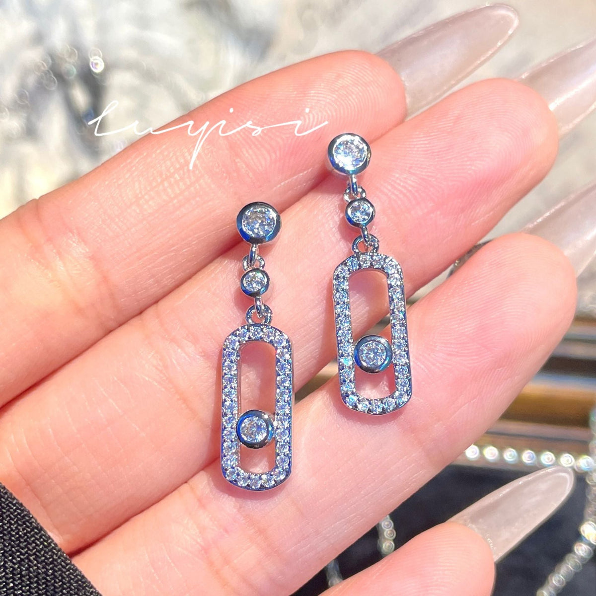Women's High-grade Style Full-jeweled Elegant Trendy Geometric Jewelry Set
