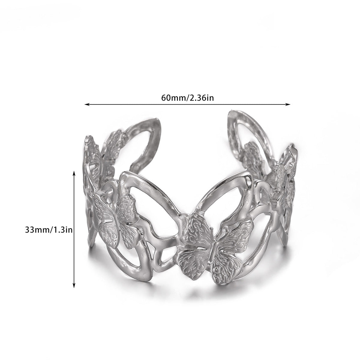 Women's Minimalist Heart Irregular Metal Glossy Surface Bracelet