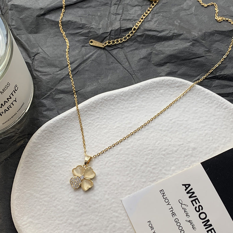 Nail Female Titanium Steel Rose Gold Necklaces