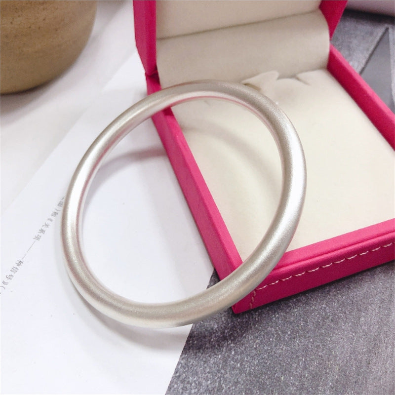Ancient Female White Copper Chinese Frosted Heritage Live Broadcast Bracelet