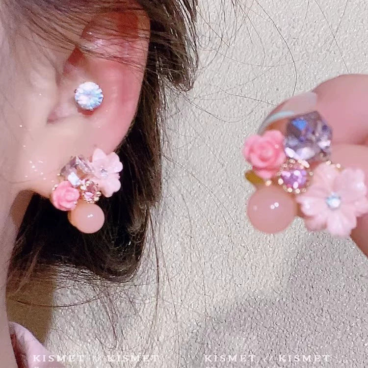 Flower Female Seaside Vacation Dopamine Fashion Temperament Earrings