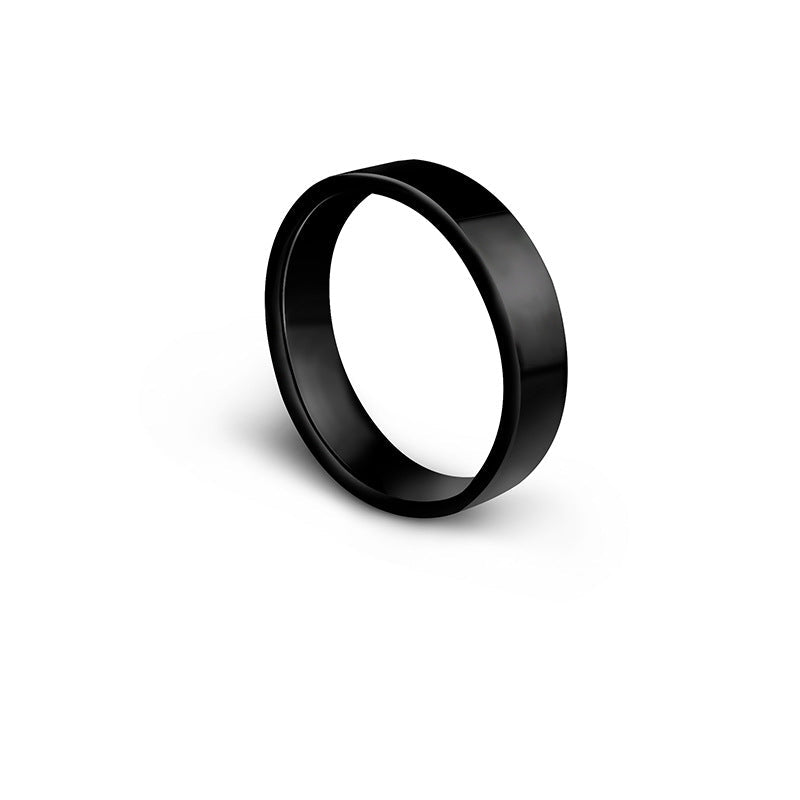 Women's & Men's Titanium Steel Solid Color Stainless For Advertising Gift Rings