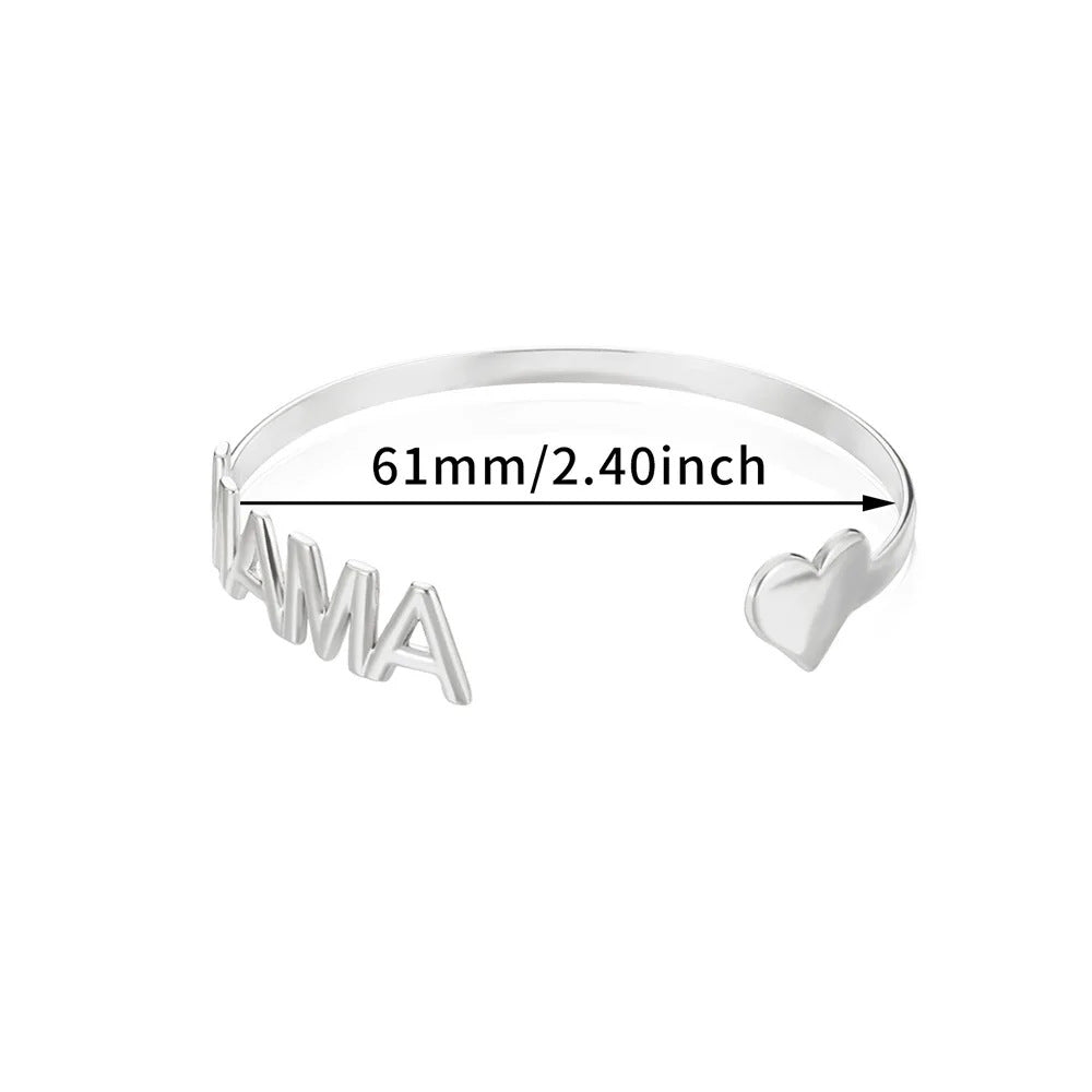 Women's Minimalist Heart Irregular Metal Glossy Surface Bracelet