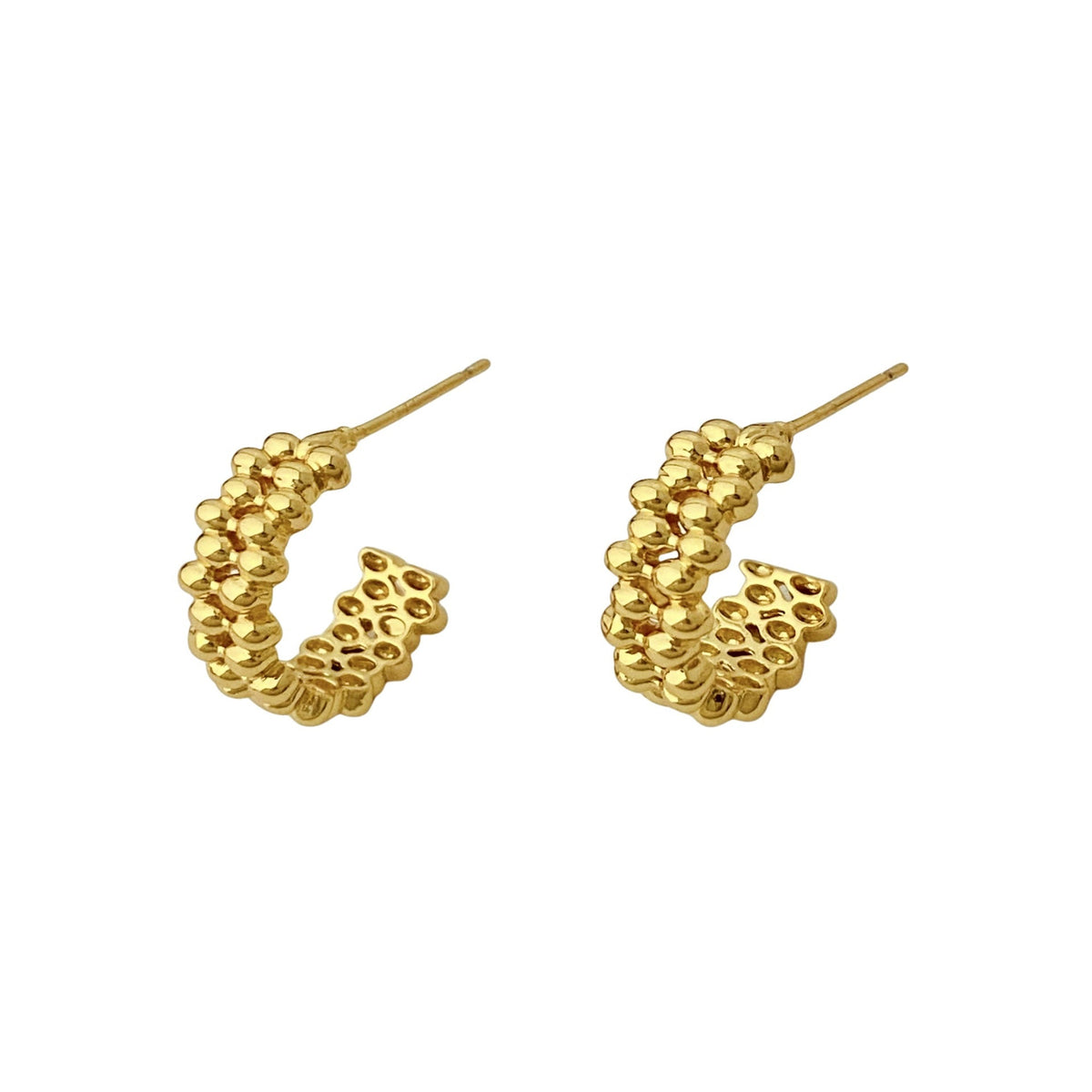 Women's Copper Gold-plated Korean Style Shaped For Design Simple Stud Earrings