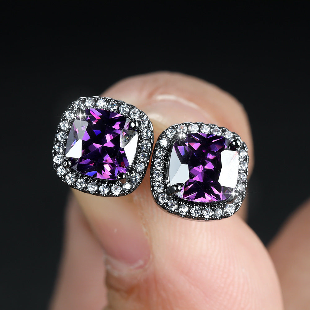 Korean Style Fashion Ear Clips Diamond Full Rhinestone Zircon Earrings