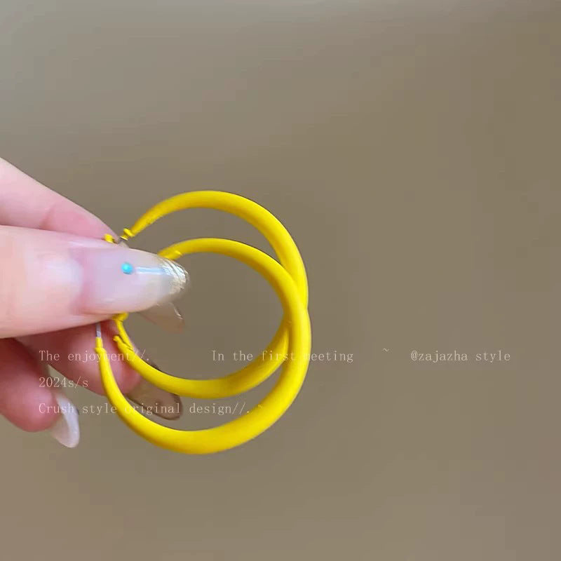 Flower Female Seaside Vacation Dopamine Fashion Temperament Earrings