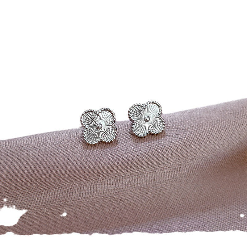 Women's & Men's Titanium Steel Retro Clover Minimalist Cold Graceful Personality Earrings