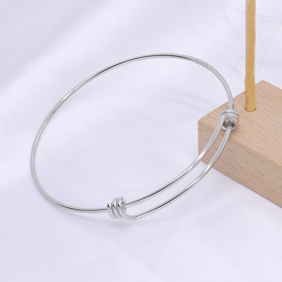 Stainless Steel Coil Push-pull Telescopic Adjustable Mouth Bracelet