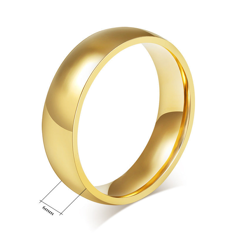 Titanium Steel Stainless Scenery Surface Simple Rings