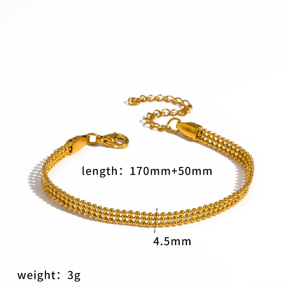 Women's Style Gold Stainless Steel Chain High-grade Bracelet