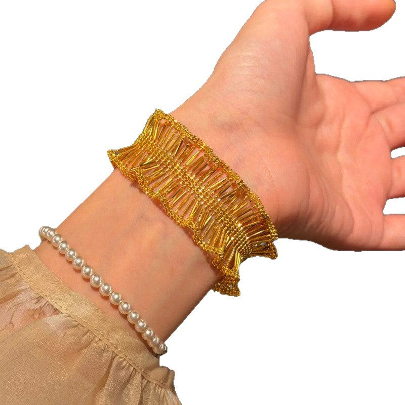 Lace Female Light Luxury Minority Design Sense Hollow Bracelet