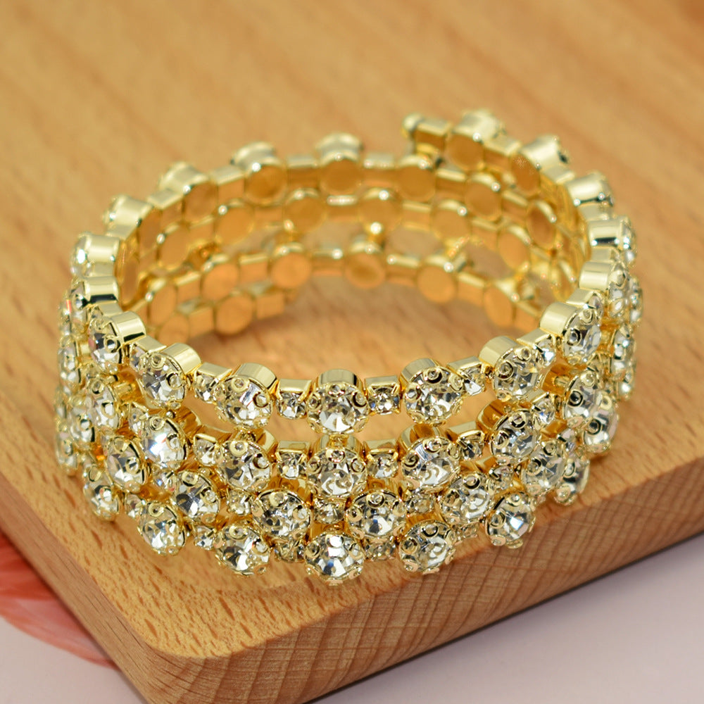 Pretty Exaggerated Personalized Temperament Female Row Bracelets